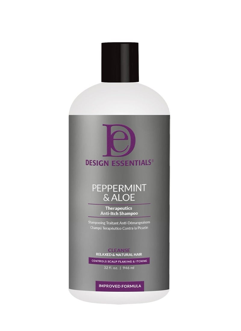 Design Essentials Design Essentials Peppermint & Aloe Therapeutics AntiItch Shampoo Control Scalp Flaking & Itching, 32 Fl Oz  - Image 1