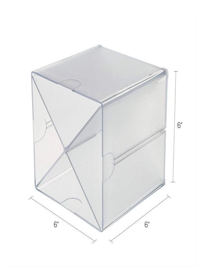 deflecto 350201 Desk Cube with "X" Dividers, Clear Plastic, 6 x 7-1/5 x 6 - Image 4