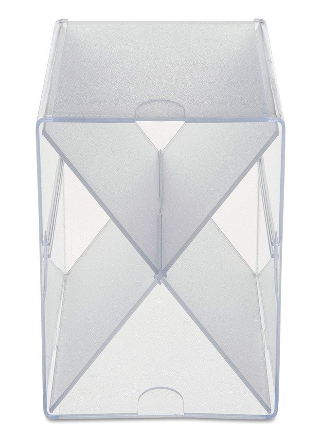 deflecto 350201 Desk Cube with "X" Dividers, Clear Plastic, 6 x 7-1/5 x 6 - Image 5