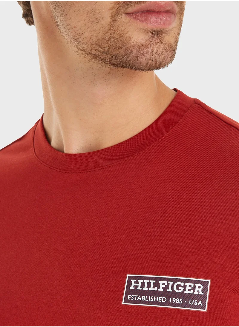 TOMMY HILFIGER Logo Badge Crew Neck T-Shirt