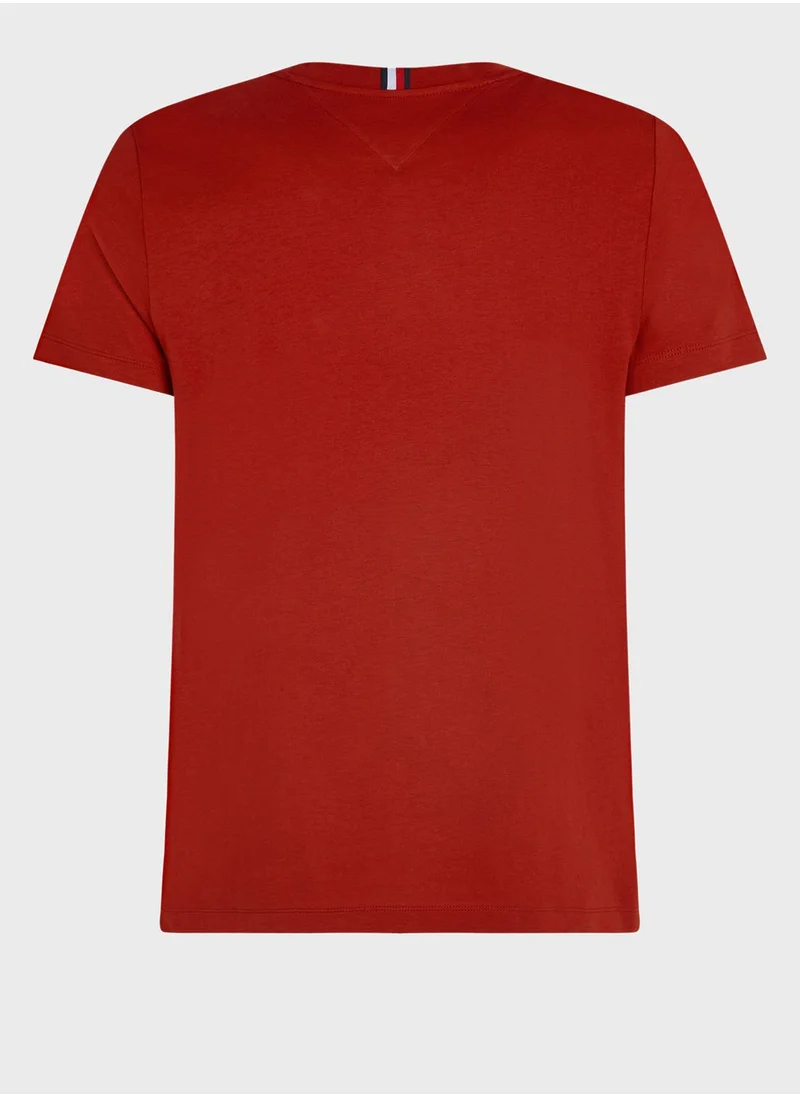 TOMMY HILFIGER Logo Badge Crew Neck T-Shirt