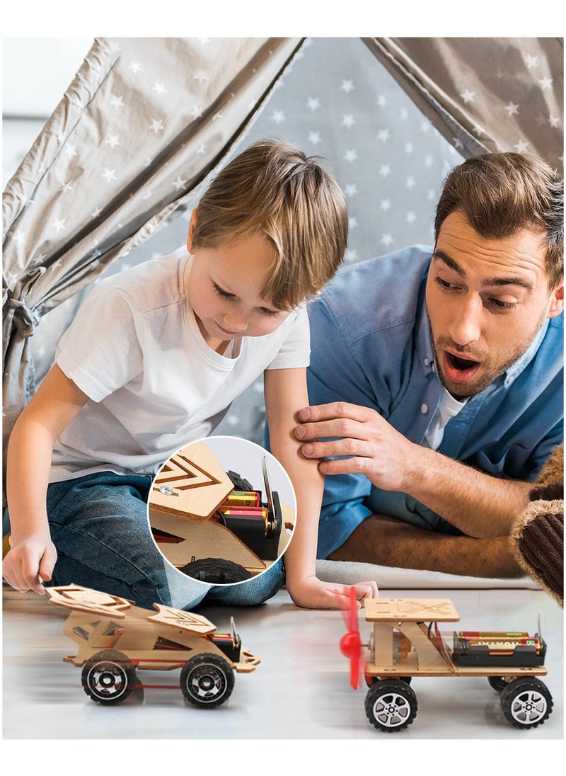عربست 5 في 1 مجموعات STEM للأطفال من سن 4-10، مشاريع علمية لبناء السيارات، ألعاب تعليمية للأعمار من 4-13، ألغاز خشبية ثلاثية الأبعاد، هدايا أعياد ميلاد للأولاد والبنات من 4 إلى 13 عامًا  - Image 5