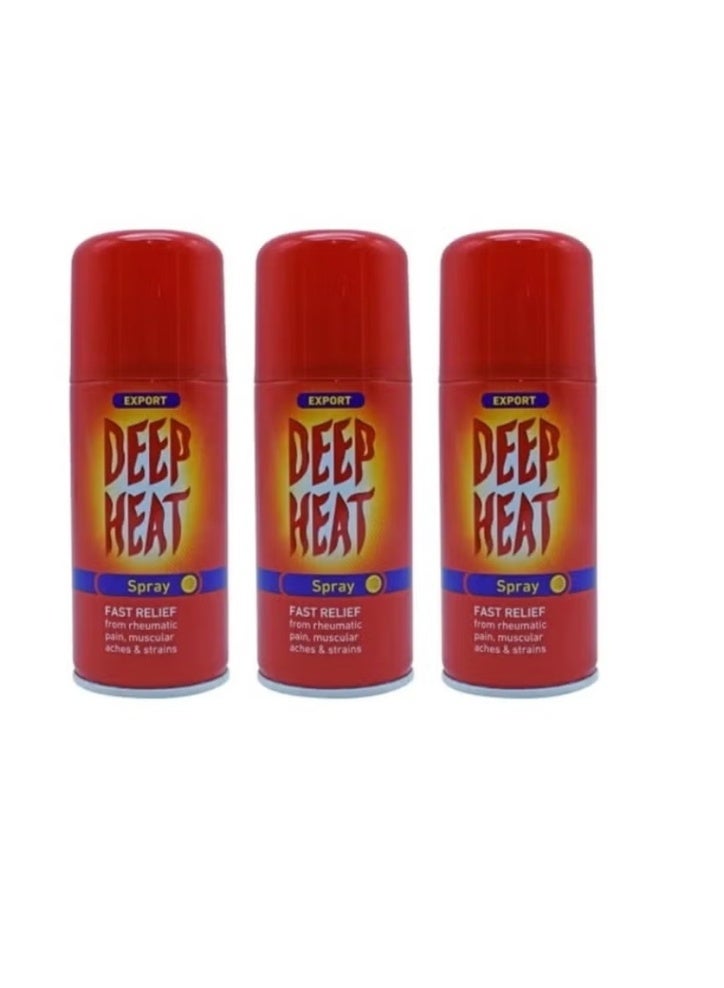 Deep Heat Quick Relief Spray 150ml (3 packs)