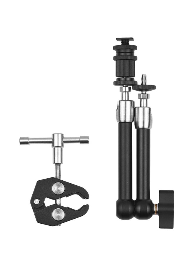 Generic Stainless Steel Articulating Friction Arm With Adjustable Super Rod Clamp Black/Silver  - Image 1