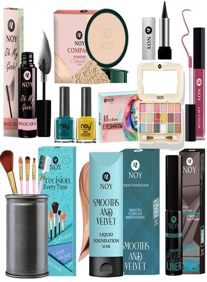 NOY Complete Makeup Kit for All Skin Types Offers Professional Grade Formulas For Long Lasting Beauty Pack of 14 pcs #274 - Image 2