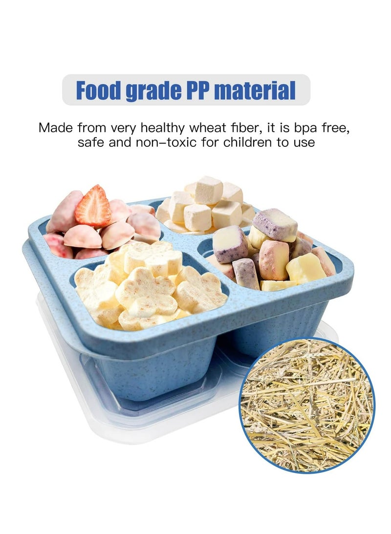 إسكدنيا حزمة من 4 صناديق البينتو للوجبات الخفيفة صناديق الغداء مستودعات لتقسيم الطعام للعمل والسفر والمدرسة - Image 4