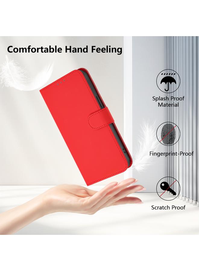 S-TOP Case For OPPO Find X6 Pro Skin Feel Solid Color Leather Phone Case with Lanyard - Image 5