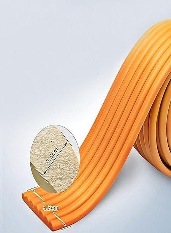 BGVM Edge Protector Strip - 2M Extra Thick Foam Cushion for Baby Safety - Shock-Absorbing Corner Guard for Sharp Edges on Tables, Desks, Walls & Furniture - 1 Piece Roll (Orange) - Image 2
