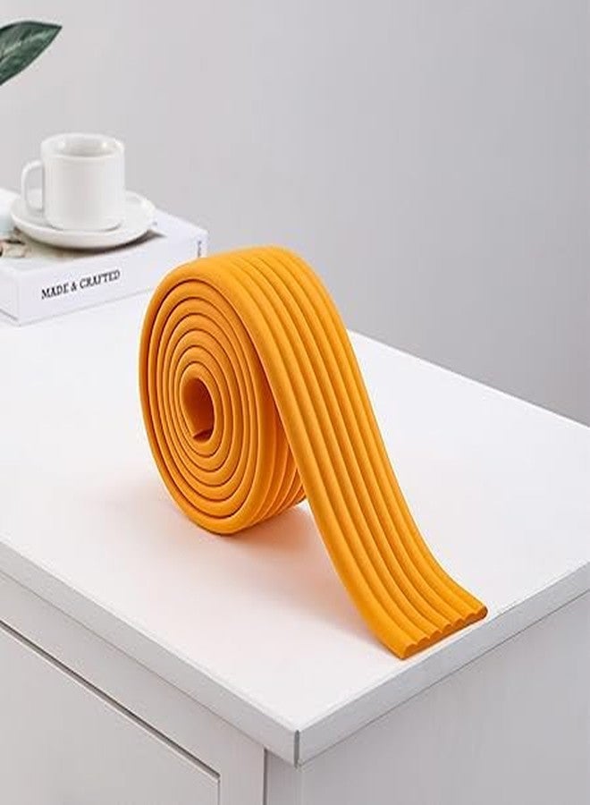 BGVM Edge Protector Strip - 2M Extra Thick Foam Cushion for Baby Safety - Shock-Absorbing Corner Guard for Sharp Edges on Tables, Desks, Walls & Furniture - 1 Piece Roll (Orange) - Image 4