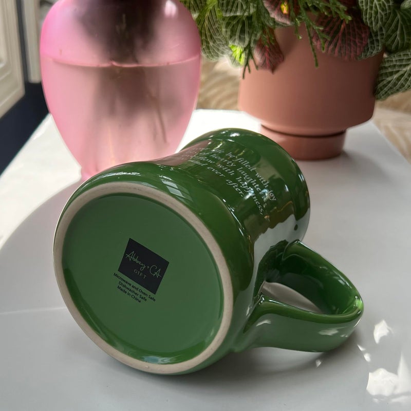Abbey + CA Gift Abbey Gift Tis a Blessing to Be Irish Pottery Mug Green 16 oz - Image 2
