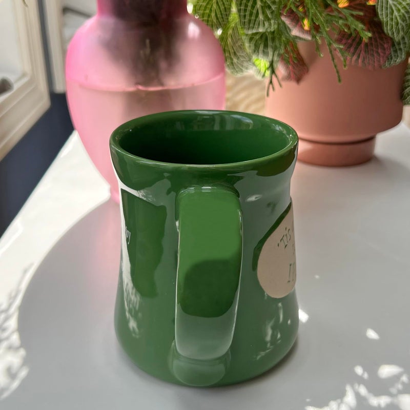 Abbey + CA Gift Abbey Gift Tis a Blessing to Be Irish Pottery Mug Green 16 oz - Image 4