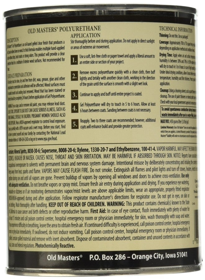 OLD MASTERS CLEAR SATIN Finish 1 Quart - Image 3