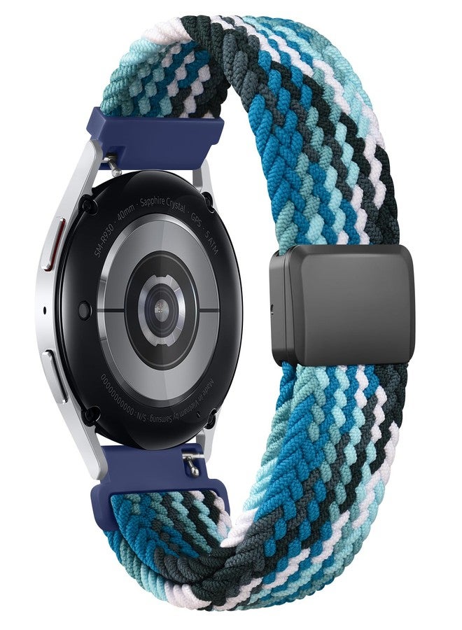 Meliya Compatible with Garmin Forerunner 245/645/55/158 Watch Band Women Men, 20mm Soft Nylon Replacement Band for Garmin Venu Sq/Venu/Vivoactive 5/Vivoactive 3/Vivomove Sport Smart Watch (Ocean Blue) - Image 5