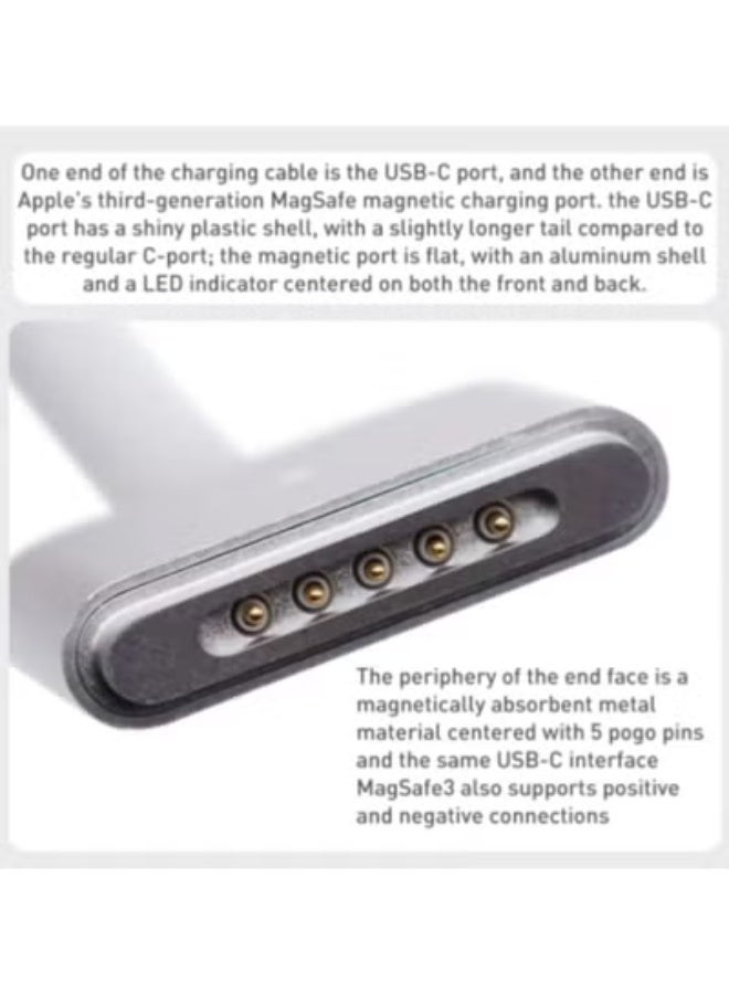 AROAQ USB-C / Type-C to Magsafe 3 Braided Fast Charging Data Cable 140W - Image 4