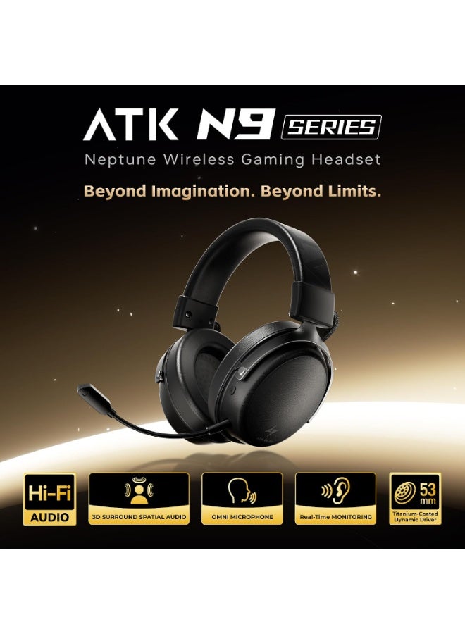 ATK N9 - Auriculares para juegos para Xbox Series X|S, PS5, PC y Switch, auriculares estéreo para juegos con micrófono desmontable con cancelación de ruido, cable de 0.138 pulgadas/0.138 pulgadas/0.138 oz/Bluetooth (N9 Pro/Negro) - Image 2