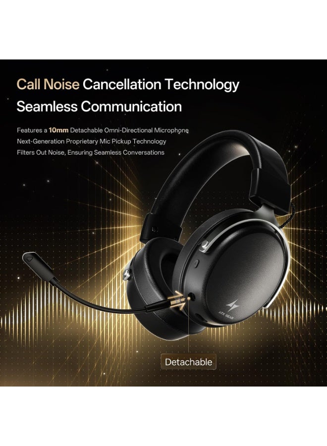 ATK N9 - Auriculares para juegos para Xbox Series X|S, PS5, PC y Switch, auriculares estéreo para juegos con micrófono desmontable con cancelación de ruido, cable de 0.138 pulgadas/0.138 pulgadas/0.138 oz/Bluetooth (N9 Pro/Negro) - Image 4