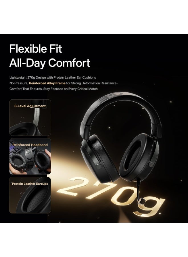ATK N9 - Auriculares para juegos para Xbox Series X|S, PS5, PC y Switch, auriculares estéreo para juegos con micrófono desmontable con cancelación de ruido, cable de 0.138 pulgadas/0.138 pulgadas/0.138 oz/Bluetooth (N9 Pro/Negro) - Image 5