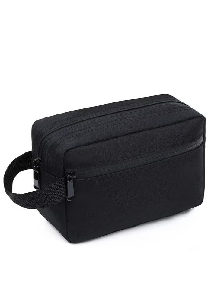 حقيبة مرحاض للرجال، حقيبة أدوات دوارة معلقة للسفر للرجال النساء، حقيبة سفر للرجال لحلاقة الحقيبة لملحقات المرحاض (أسود) - Image 1