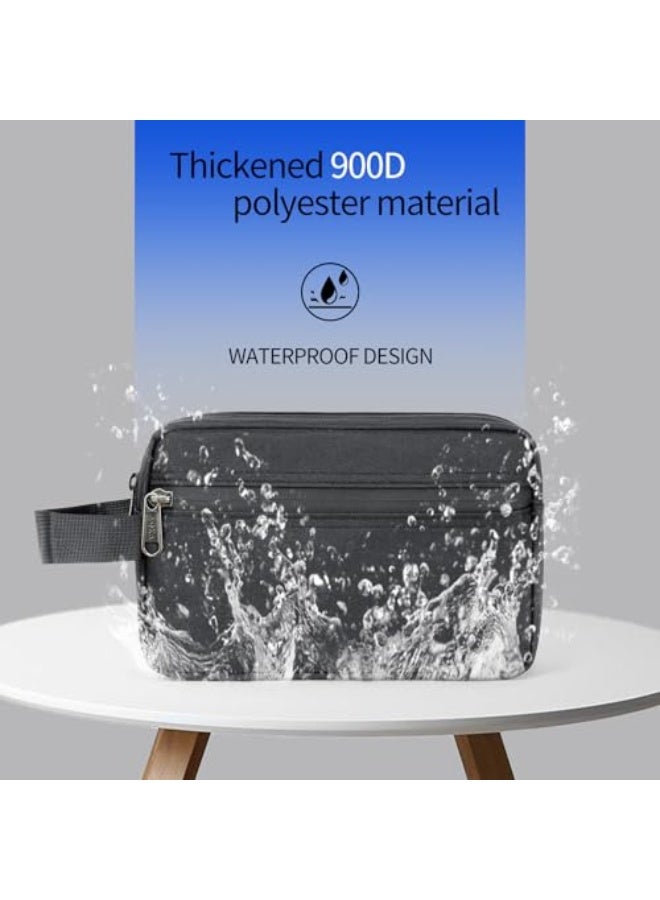 حقيبة مرحاض للرجال، حقيبة أدوات دوارة معلقة للسفر للرجال النساء، حقيبة سفر للرجال لحلاقة الحقيبة لملحقات المرحاض (أسود) - Image 4