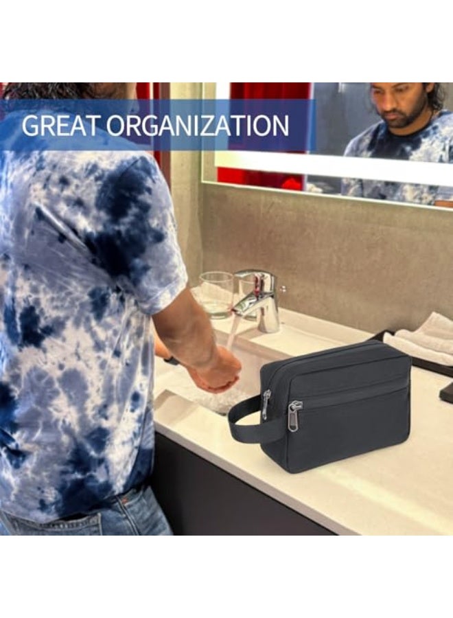 حقيبة مرحاض للرجال، حقيبة أدوات دوارة معلقة للسفر للرجال النساء، حقيبة سفر للرجال لحلاقة الحقيبة لملحقات المرحاض (أسود) - Image 5
