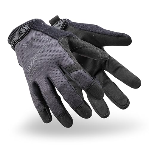 HexArmor Law Enforcement Search Safety Tactical Black Work Gloves, HexBlue 2132 Series - Image 1