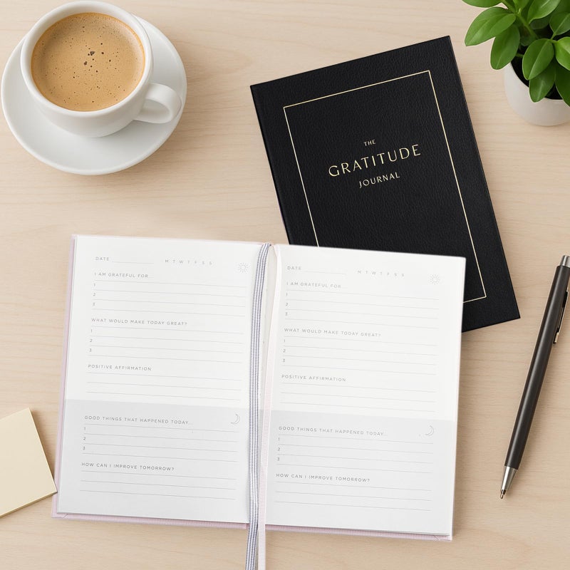 &And Per Se Gratitude Journal â€“ Five Minutes a Day to Cultivate Mindfulness, Happiness, Affirmations & Self-Reflection â€“ Undated Daily Gratitude Journal for Women & Men (Bold Black) - Image 2