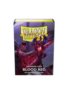 Arcane Tinmen Dragon Shield Sleeves Matte Japanese: Blood Red 60Ct Card Sleeves Are Smooth & Tough Compatible With Yugioh & Cardfight Vanguard (At 11150)  - Image 2