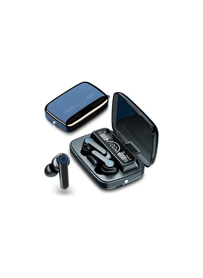TWS - M19 TWS 5.1 Wireless Bluetooth In-Ear Earphones with Large Digital LED Display and Touch Control with Mini Flashlight - Image 1