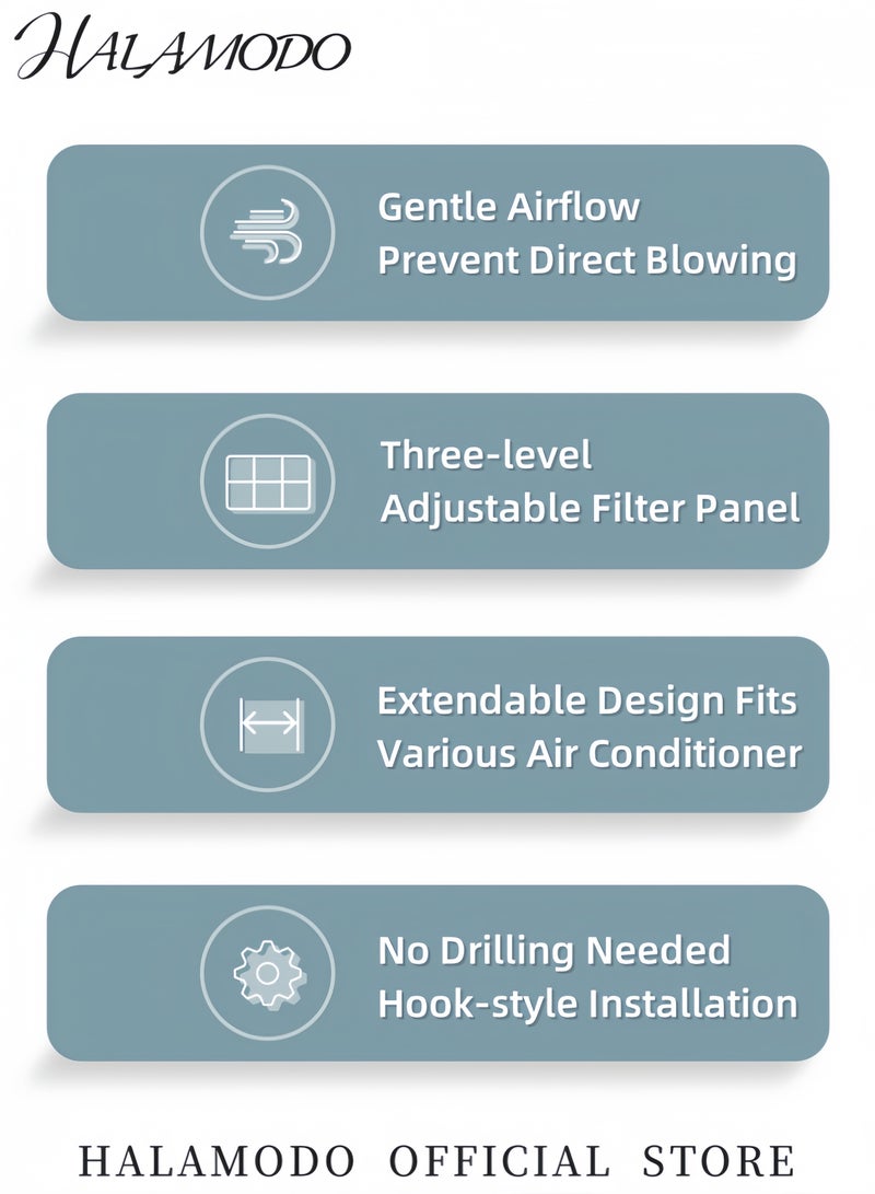 هالامودو عاكس هواء مكيف الهواء المضاد للهواء المباشر J3 أبيض - Image 2