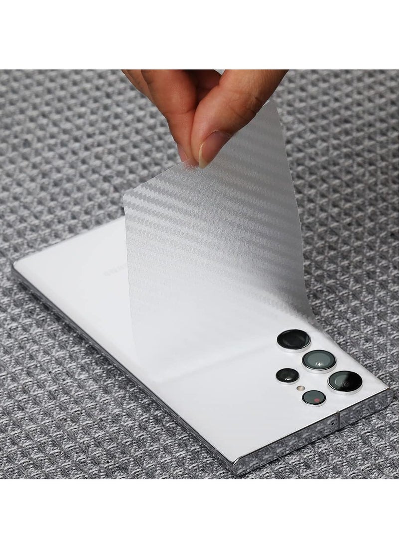 Ibywind Pack of 2 Samsung Galaxy S22 Ultra 5g Screen Protector 6.8 Inch With Camer Lens Protector and Back Carbon Fiber Film Bubble Free Smart Film Tech 99 Percent Hd Clear Easy to Install - Image 4