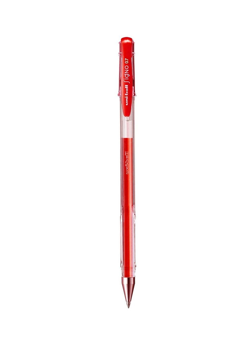 Uniball 4-Piece Signo Roller Pen 0.7mm Tip Red Ink  - Image 2