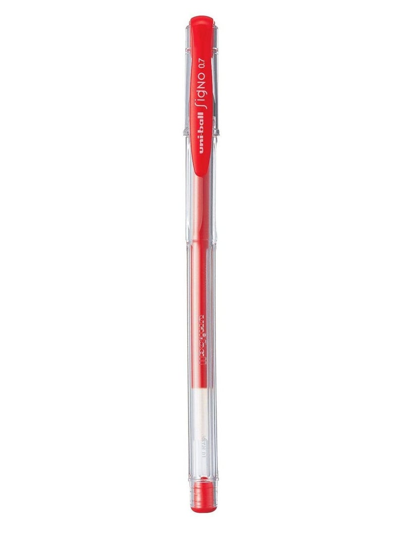 Uniball 4-Piece Signo Roller Pen 0.7mm Tip Red Ink  - Image 3