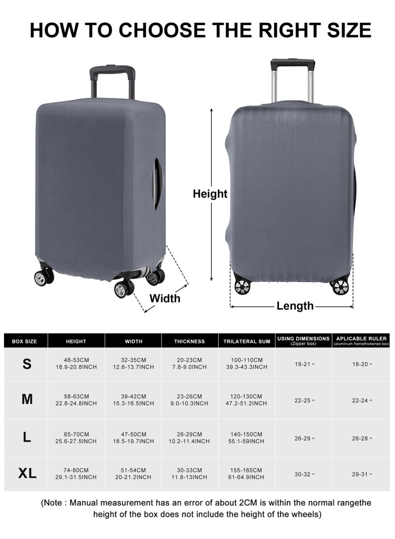 HomarKet Suitcase Protector Water Resistant Print Trolley Case Protective Cover for Luggage Spandex Washable Travel - Image 3
