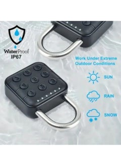 AROAQ Digital Electronic Combination Padlock 6 Digit Combination for Doors Lockers Tool Boxes Mailboxes Luggage Indoor Outdoor  - Image 2