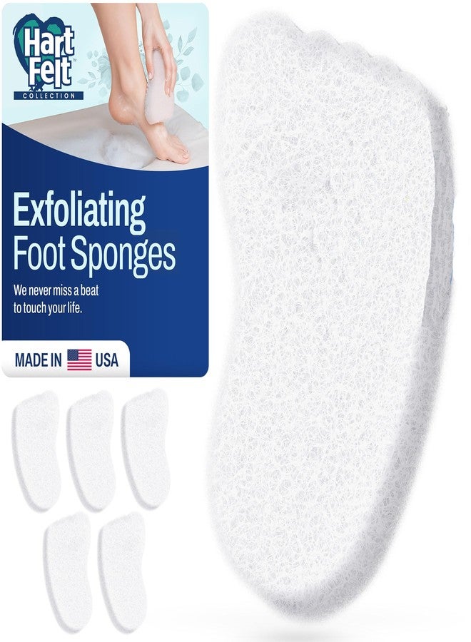 HartFelt Foot Exfoliating Sponge | Chemical-Free Foot Scrubbers for Smooth & Soft Feet | Gentle Sponge Pad for Callus Removal, Dead Skin & Cleansing | Made in USA - 6 Count - Image 1