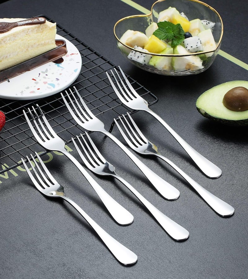 Kyraton Dinner Fork 6 Pieces, Stainless Steel 8.17 Inch Forks Silverware, Table Forks Set of 6 - Image 4
