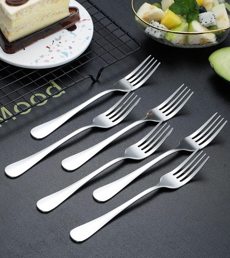 Kyraton Dinner Fork 6 Pieces, Stainless Steel 8.17 Inch Forks Silverware, Table Forks Set of 6 - Image 3