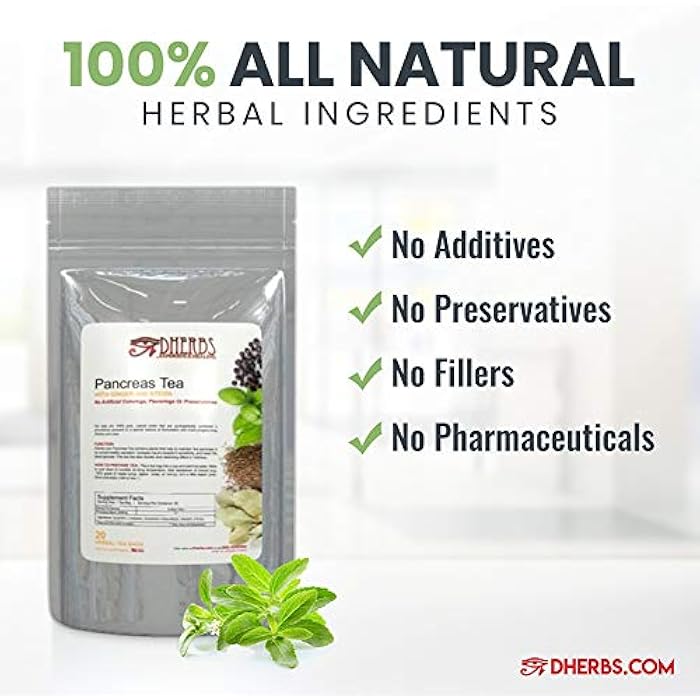 dherbs Herbal Pancreas Tea, Cleanse with Juniper, Fenugreek, and Gymnema (20 Bags) - Image 2
