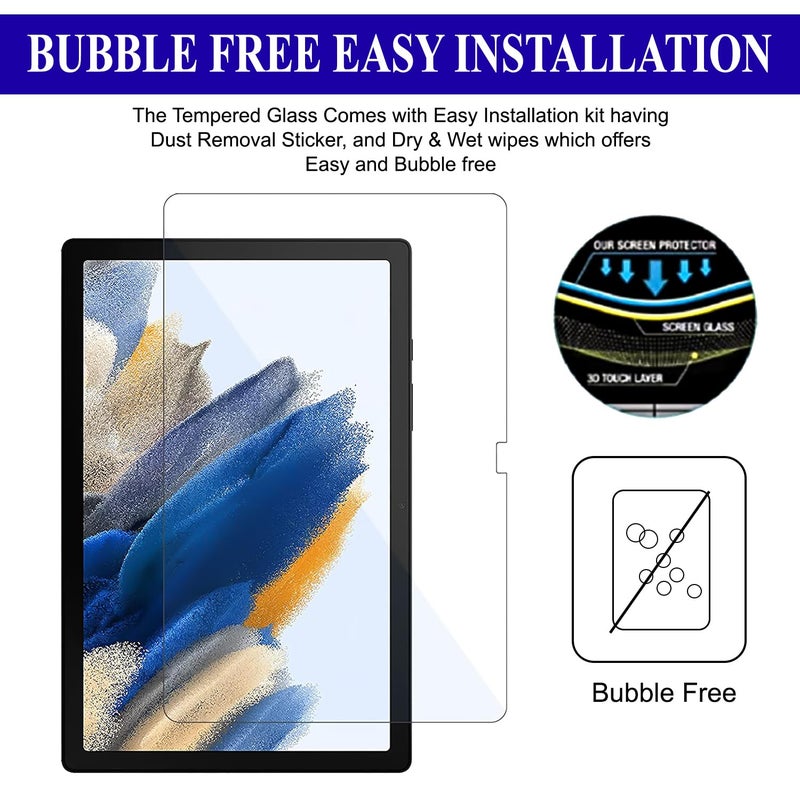 SPCORE [Anti-Scratch & [Smudge Proof] [Bubble Free] Premium Tempered Glass Full Screen Protector Guard For Samsung Galaxy Tab A8 10.5 Inch [Sm-X200/X205/X207] 2022 Smartphone - Image 2
