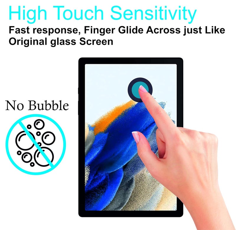 SPCORE [Anti-Scratch & [Smudge Proof] [Bubble Free] Premium Tempered Glass Full Screen Protector Guard For Samsung Galaxy Tab A8 10.5 Inch [Sm-X200/X205/X207] 2022 Smartphone - Image 5