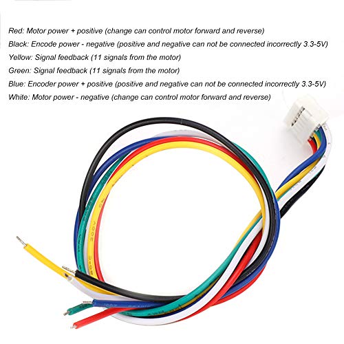 Hyuduo GA25-370 Gear Motor DC with Speed Encoder, Stainless Steel High Torque Electric Micro Speed Reduction Geared Motor Brush DC Motors Reducer Copper (DC12V 100RPM) - Image 4