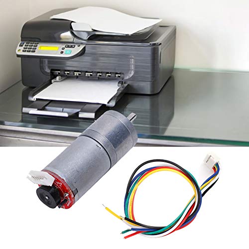 Hyuduo GA25-370 Gear Motor DC with Speed Encoder, Stainless Steel High Torque Electric Micro Speed Reduction Geared Motor Brush DC Motors Reducer Copper (DC12V 100RPM) - Image 3