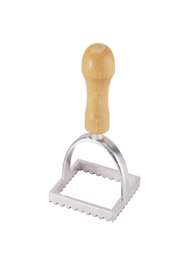 Fante's Fantes Ravioli Maker Stamp Set, Square Stamp with Wooden Handle and Fluted Edge, 2.75-Inch, The Italian Market Original since 1906 - Image 1