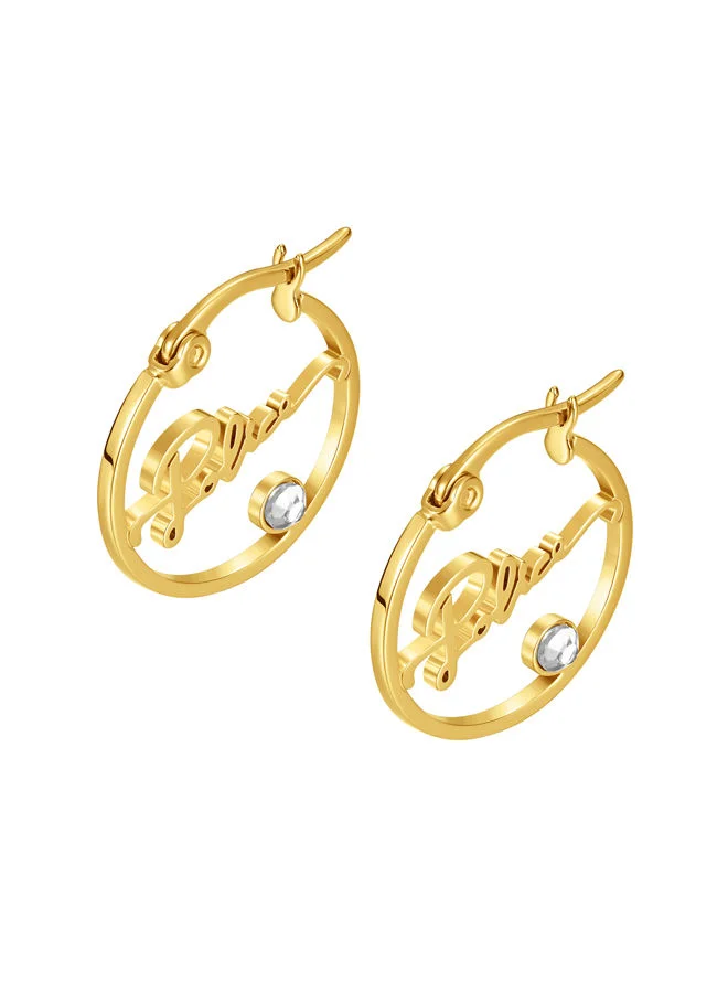 POLICE Petite Earrings for Women Rose Gold Plating with  scriptPEJLE0002603