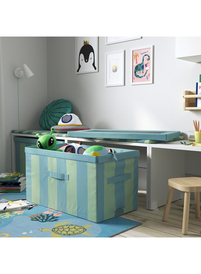 إيروريكس صندوق مع غطاء، أزرق/أخضر، 81x45x44 سم - Image 3