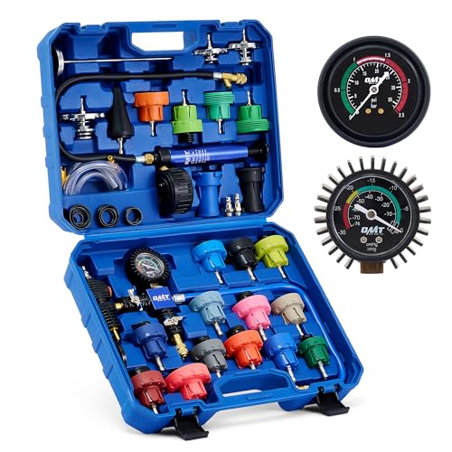 Orion Motor Tech Coolant Pressure Tester Kit, 31pc Master Coolant Vacuum Refill Kit with 23 Radiator Adapters, Radiator Cooling System Pressure Tester Kit with Vacuum Pump Vacuum Purge & Refill Tool - Image 1