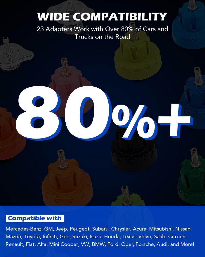 Orion Motor Tech Coolant Pressure Tester Kit, 31pc Master Coolant Vacuum Refill Kit with 23 Radiator Adapters, Radiator Cooling System Pressure Tester Kit with Vacuum Pump Vacuum Purge & Refill Tool - Image 4