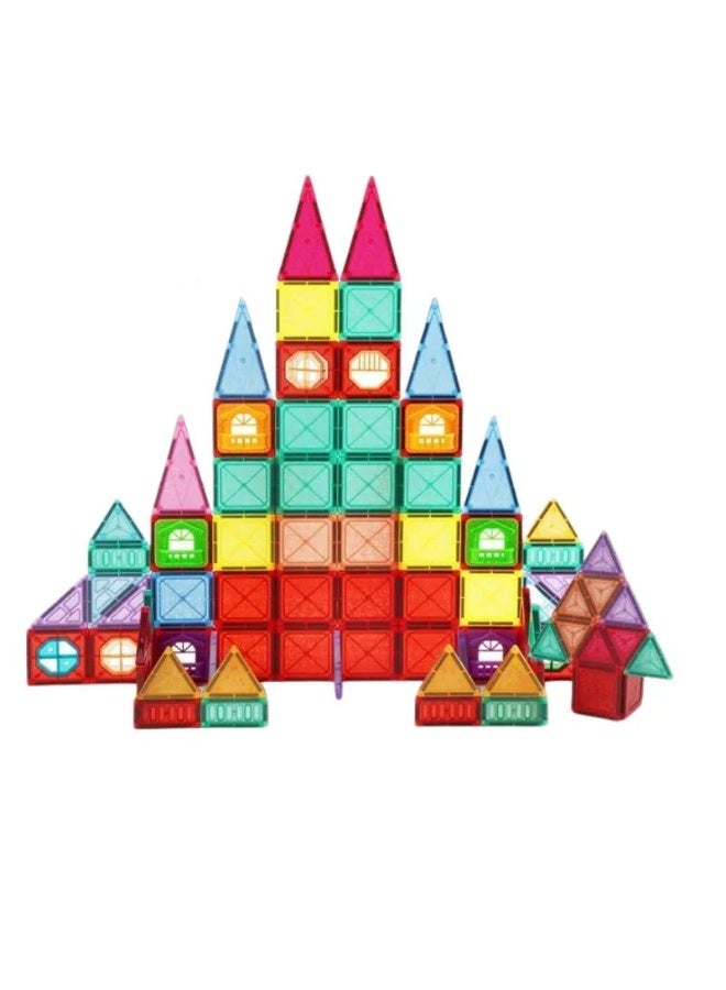 42-Piece Magnetic Tiles Building Blocks Set – Educational Magnet Toys for Kids - Image 3