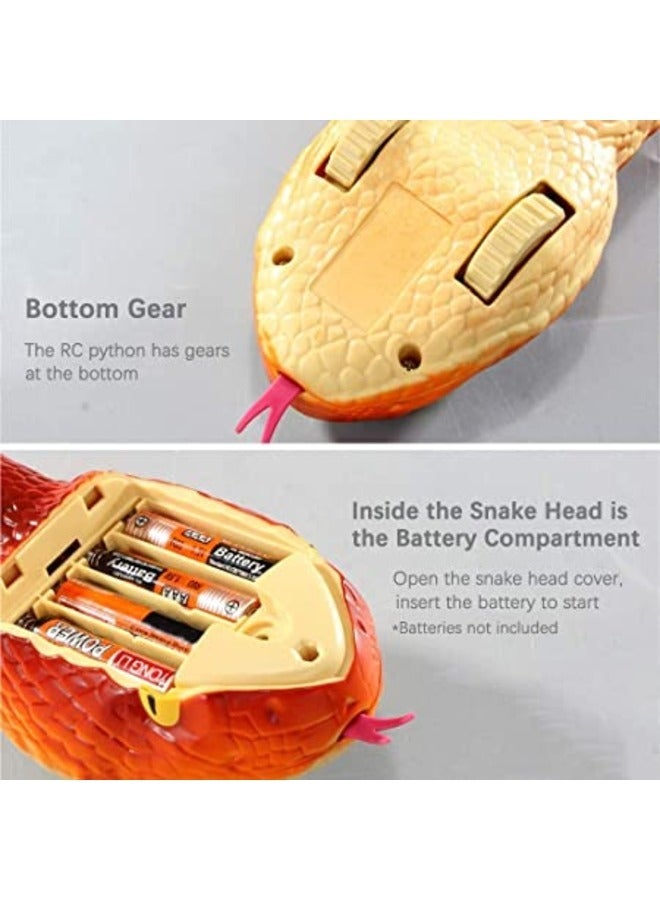لعبة ثعبان التحكم عن بعد - ثعبان بايثون واقعي يتم التحكم فيه عن بعد للأطفال والكبار، لعبة ثعبان مزيف بالحجم الطبيعي للتحكم عن بعد للمقالب والمتعة في الهواء الطلق وهواة الجمع - Image 5