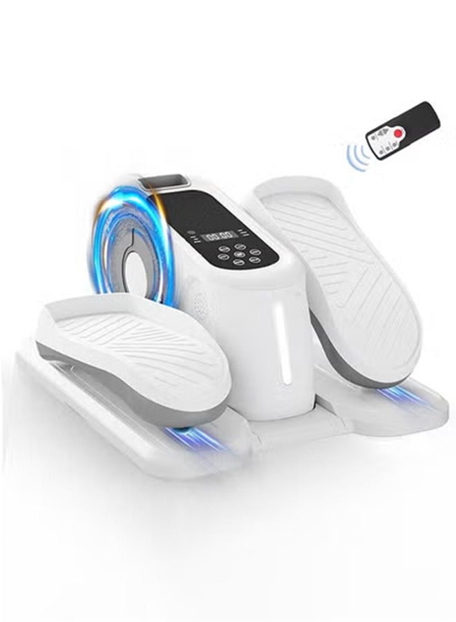 XiuWoo Under Desk Elliptical Machine, Ellipse Leg Exerciser While Sitting for Seniors, Ellipse Leg Exerciser as Seen on TV, Quiet & Portable Mini Seated Pedal Exerciser for Home Office Use, white - Image 1